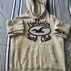 Hollister Gray Hoodie with Navy Logo